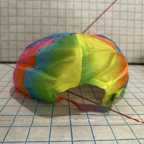 Vintage Otto 90s Rainbow Fluorescent Retro Snapback Rope Adjustable Hat Cap TV - Picture 6 of 10